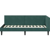  Kutni okvir kreveta Tamnozelena 90 cm x 200 cm Baršun | shoptok.hr