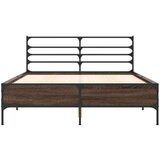 Okvir za krevet smeđi hrast 120x190cm konstruirano drvo i metal | shoptok.hr