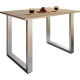 MID.YOU JEDILNA MIZA, srebrne barve, hrast sonoma | Shoptok.si