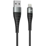 USB data kabl CO-BX32, Lightning, 5A, Crni