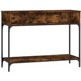 vidaXL Konzolna mizica dimljen hrast 100x34,5x75 cm inženirski les, (20818335) | Shoptok.si
