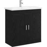 vidaXL Komplet pohištva za kopalnico Črni hrast 81 x 40 x 84,5 cm, (5000245626) | Shoptok.si