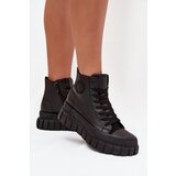 Boto Insulated High Women's Sneakers On Platform Zipper Black Sarira | shoptok.hr