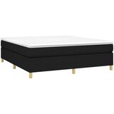  Box spring postelja z vzmetnico črna 180x200 cm blago, (20724464) | Shoptok.si
