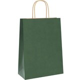  Papirnate vrećice 250 kom s ručkama zelene 26x12x35 cm | shoptok.hr