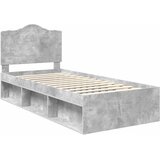  Krevetna konstrukcija Beton 90 x 200 cm Čvrsto borovo drvo | shoptok.hr