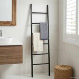  Ljestva za deke Crna 50 x 190 cm Bambus | shoptok.hr
