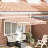 vidaXL Ročna retraktibilna tenda z večbarvnimi črtami 350x250 cm u