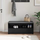  Klupa za hodnik s jastukom Crni Hrast 100 x 38 x 46 cm | shoptok.hr