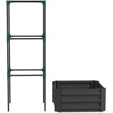 HOMESTAR Dvignjena vrtna greda z rešetko 61x61x140 cm temno siva, (5000228495) Cene