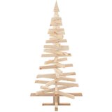 vidaXL Božična drevesa z stojalom Naravna 150 cm Trdna borovina | Shoptok.si