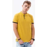 Ombre Majice & Polo majice Moška polo majica (S1381MUSTARD) pisana
