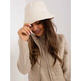 Fashion Hunters Light beige bucket cap with stitching Cene