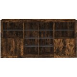  Komoda s LED svjetlima boja dimljenog hrasta 202x37x100 cm | shoptok.hr