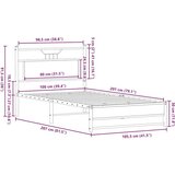  Okvir kreveta bez madraca smeđa boja hrasta 100 x 200 cm drveni | shoptok.hr