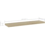 Police za knjige 4 kom boja hrasta sonome 40x10x1,5 cm drvene | shoptok.hr