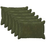  Presvlaka za jastuk 6 kom. HOUTEN Zelena 40 x 60 cm - Dizajn s paspulom Zelena 6 | shoptok.hr