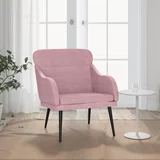 vidaXL Fotelj roza 63x76x80 cm žamet