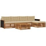  Set vanjskih sofa 6 pcs Prirodna i bež 79 x 79 x 37 cm | shoptok.hr