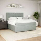 vidaXL Box spring postelja z vzmetnico svetlo siva 180x200 cm žamet | Shoptok.si