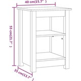 Noćni ormarić crni 40x35x55 cm od masivne borovine | shoptok.hr