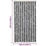  Zastor protiv muha sivo-crni 100 x 230 cm od šenila | shoptok.hr