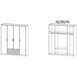 Boxxx OMARA ZA OBLAČILA, bela, hrast artisan | Shoptok.si