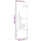 vidaXL Dekorativna ploča za vrt Rđa 50 x 140 cm Otporni čelik u