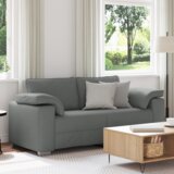 vidaXL ljubkovni kavč temno siva 140 cm tkanina | Shoptok.si
