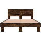 vidaXL Okvir kreveta boja hrasta 140x190 cm konstruirano drvo i metal | shoptok.hr