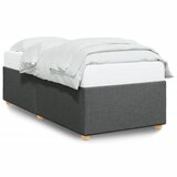 Furnova Posteljni okvir brez vzmetnice temno siv 100x200 cm blago, (21934795) | Shoptok.si
