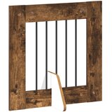  Vrata za pse s postoljem 8 pcs Dimljeni hrast 60 x 60 cm | shoptok.hr