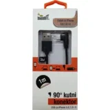 usb kabl za iphone 5 / 6, dužina 1.0 metar, crna - kabel za iphone 5 / 6