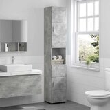 vidaXL Kupaonski ormar Beton siva 37 x 31.5 x 203 cm Konstruirano drvo | shoptok.hr