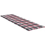  Jastuk za ležaljku crveni karirani 200x50x3 cm tkanina Oxford | Eponuda.com
