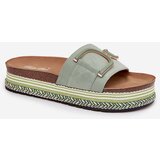 Boto Women's Platform Slippers With Decoration Green Daphira | shoptok.hr