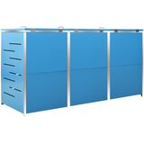  Spremište za tri kante za smeće 207 x 77,5 x 112,5 cm čelično | shoptok.hr