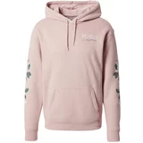 Hollister Sweater majica maslinasta / puder roza / bijela