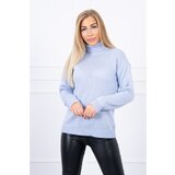 Kesi Sweater with a turtleneck blue Cene
