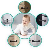 Ricokids 798202 brava za otvaranje ormarića, 6 kom, crna | shoptok.hr