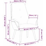  Fotelja Svijetlo siva 69 x 74 x 93 cm Tkanina i šperploča | shoptok.hr