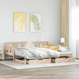vidaXL Izvlečna dnevna postelja s predali 80x200 cm trdna borovina | Shoptok.si
