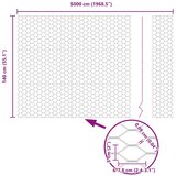 vidaXL Ograjne palice 11 kos U-kanal zelene 140 cm jeklo, šesterokotna ograja zelena 1,4x50 m jeklo | Shoptok.si