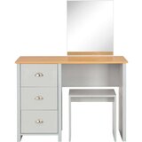 vidaXL Toaletni stolić s ogledalom i stolcem sivi 104 x 45 x 131 cm | shoptok.hr