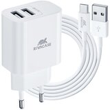  Punjač zidni RivaPower PS4001 WD3 EU wall charger white 2,4A/ 2USB, with Type-C cable, 12/96 Cijene