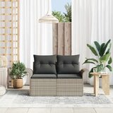  Vrtni kauč s jastukom Svijetlo siva 141 x 62 x 69cm poliratan | Eponuda.com