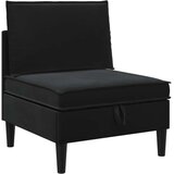  Komplet pohištva za dnevno sobo z blazino 3 pcs Črna Žamet, (5000283115) | Shoptok.si