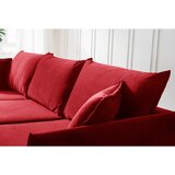 MID.YOU KOTNA SEDEŽNA GARNITURA, žamet temno rdeča | Shoptok.si