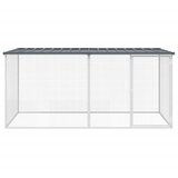  Kavez za kokoši s krovom antracit 203x98x90 cm pocinčani čelik | shoptok.hr