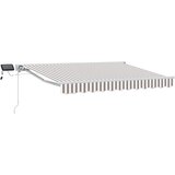 vidaXL Ručni okvir tende s LED-ima Svijetlo siva i bijela. 4 5 × 3 m - Svijetlosiva i bijela Bijeli 4 5 × 3 m | shoptok.hr